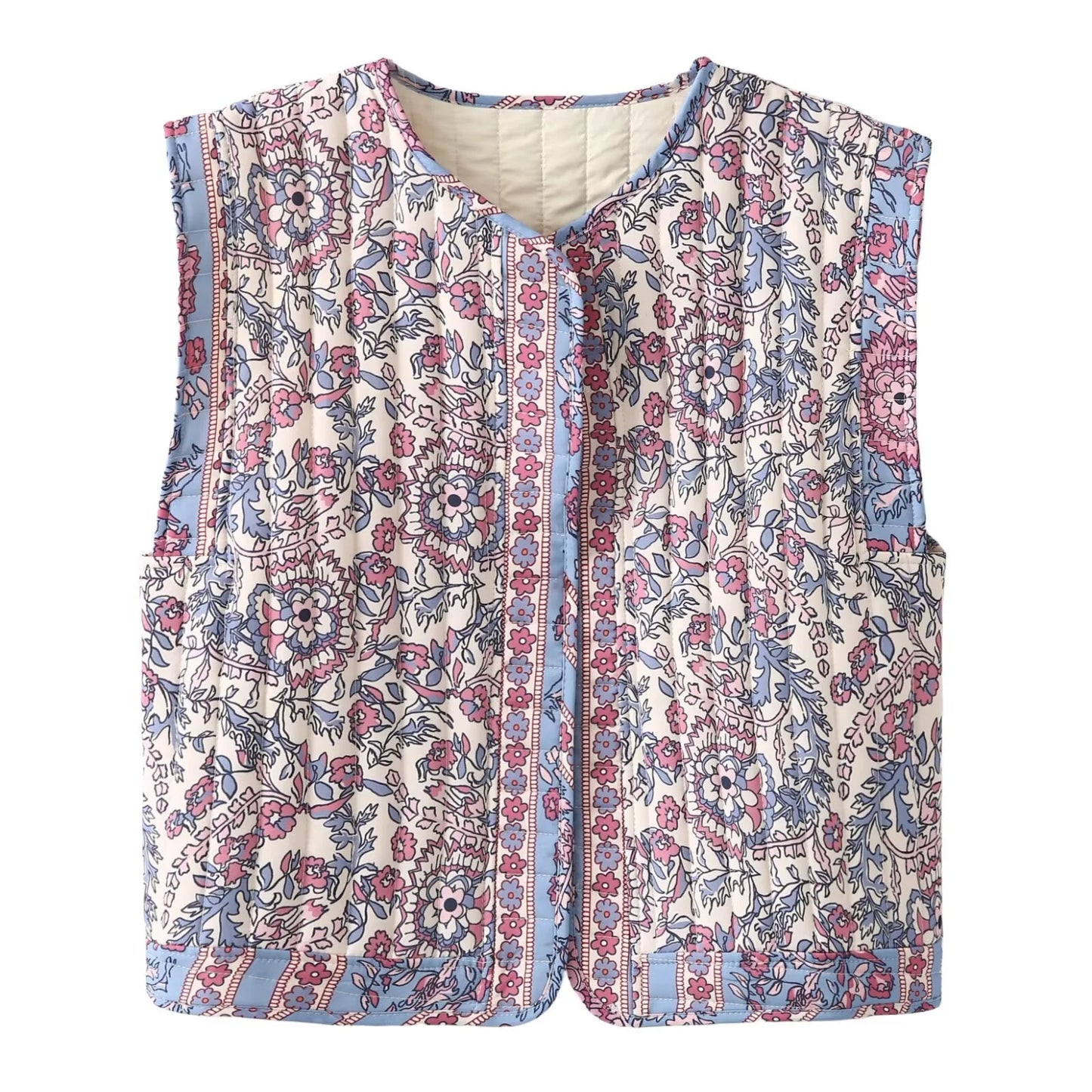 Boho Floral Printed Vest
