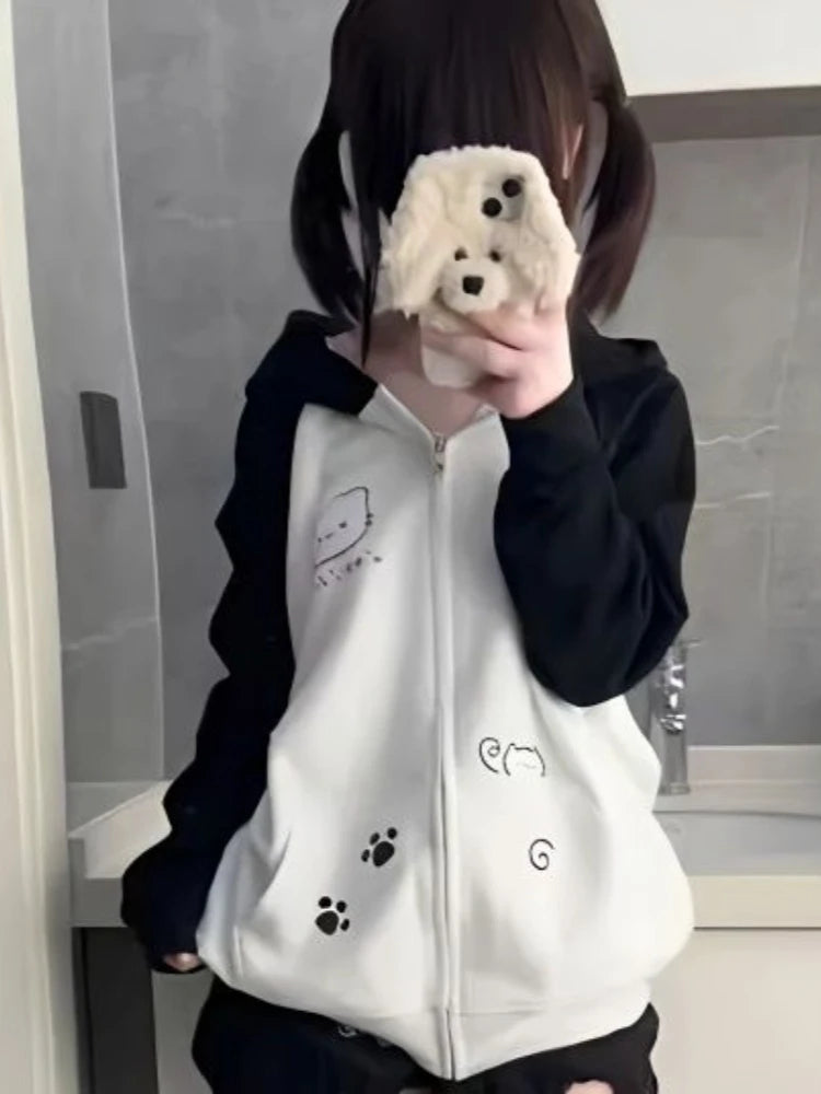 Kawaii Kitty Zip-up Hoodie