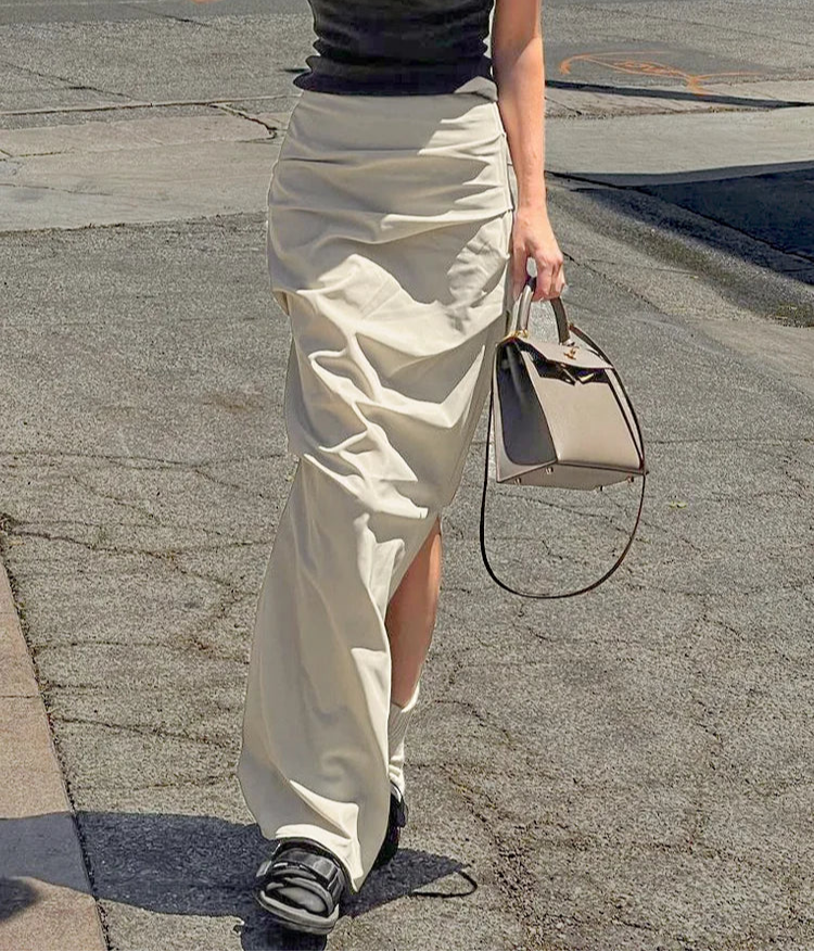 Y2K High Waist Maxi Skirt