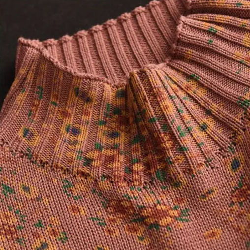 Boho Floral Loose Sweater