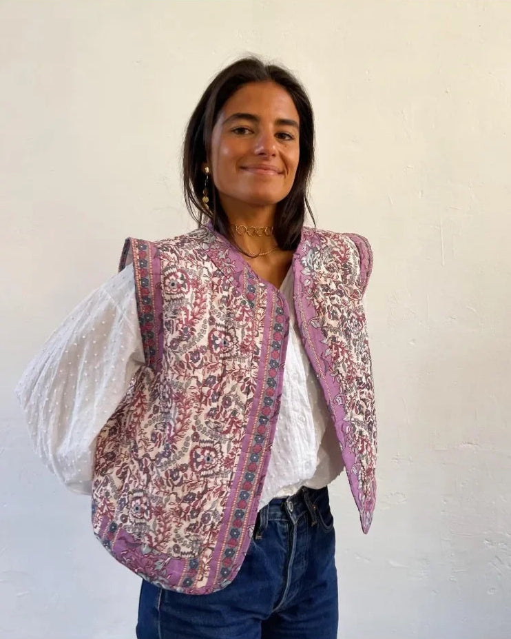 Boho Floral Printed Vest
