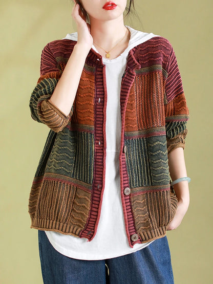 Boho Mixed Color Cardigan