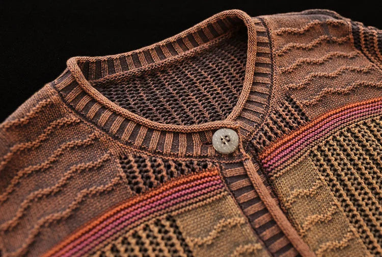 Boho Mixed Color Cardigan