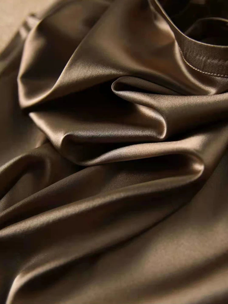 Elegant Silk O-Neck T-Shirt