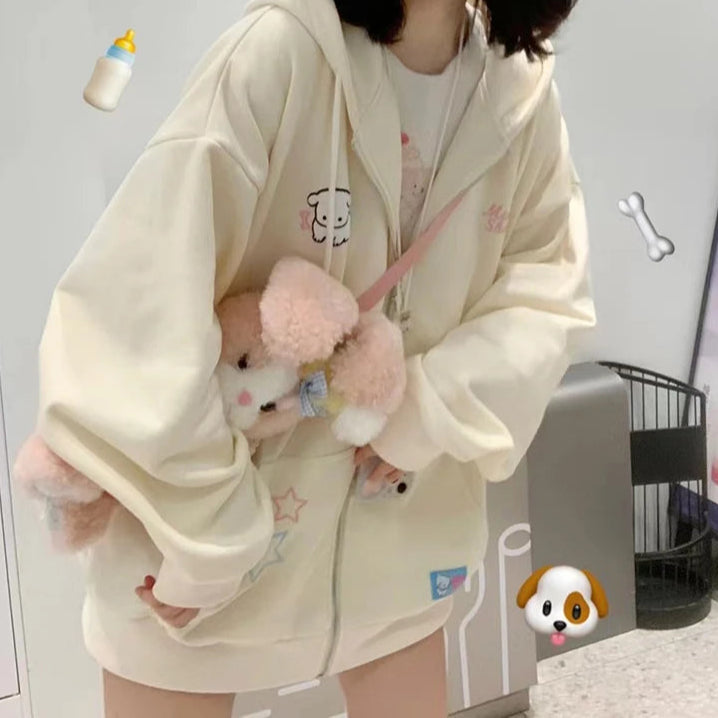 Kawaii Loose Zip-up Hoodie