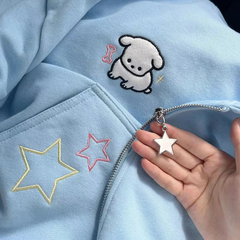 Kawaii Loose Zip-up Hoodie