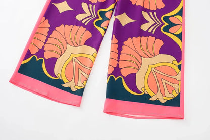 Boho Style Floral Printed Suit