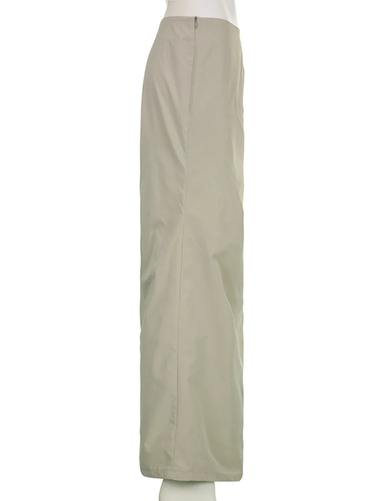 Y2K High Waist Maxi Skirt