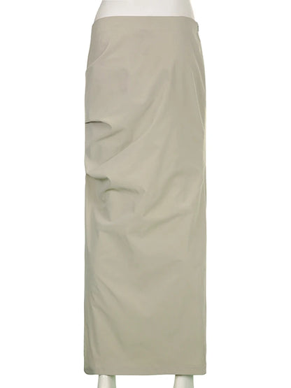 Y2K High Waist Maxi Skirt