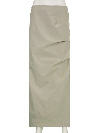 Y2K High Waist Maxi Skirt