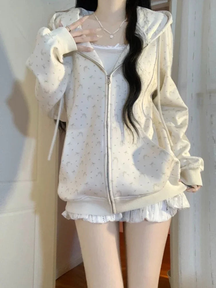 Soft Girl Oversized Zip-up Hoodie