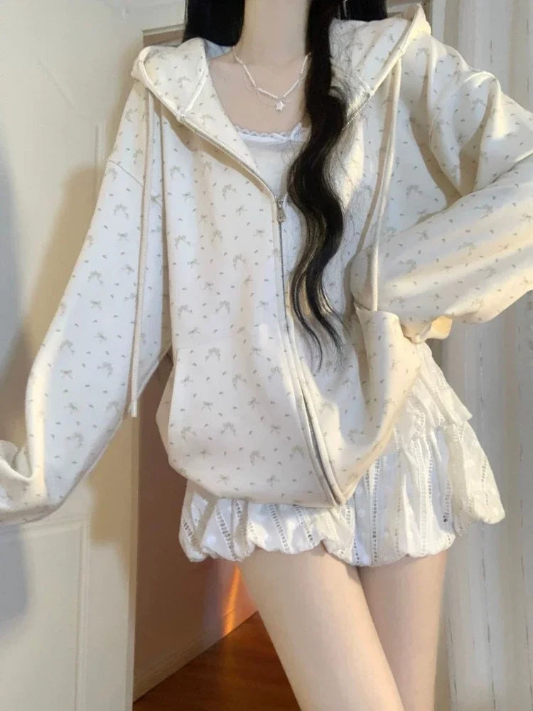 Soft Girl Oversized Zip-up Hoodie