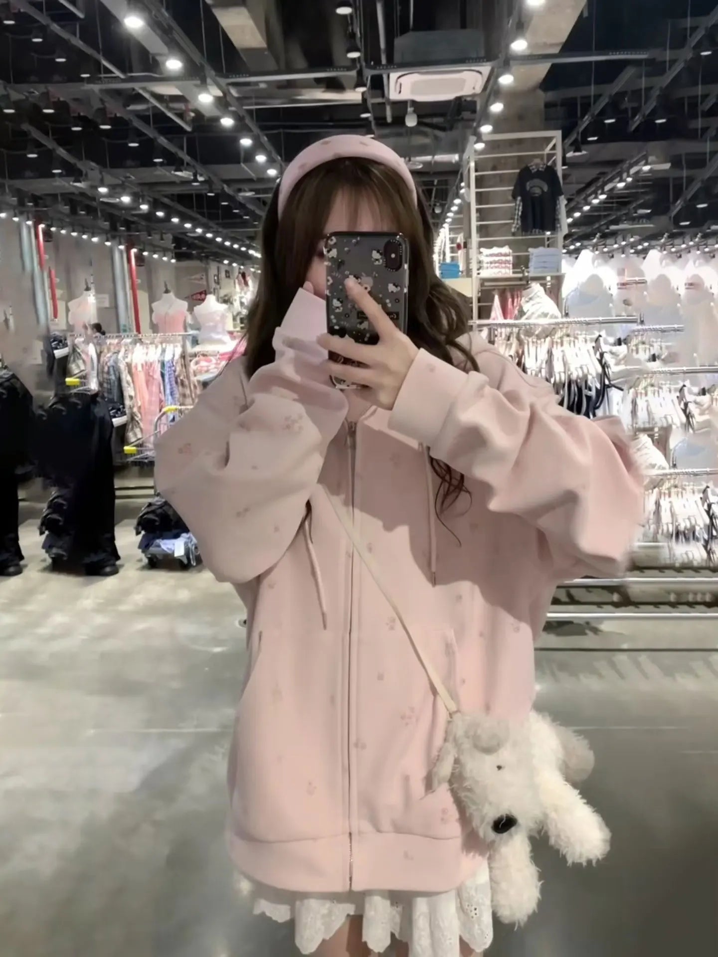 Soft Girl Oversized Zip-up Hoodie