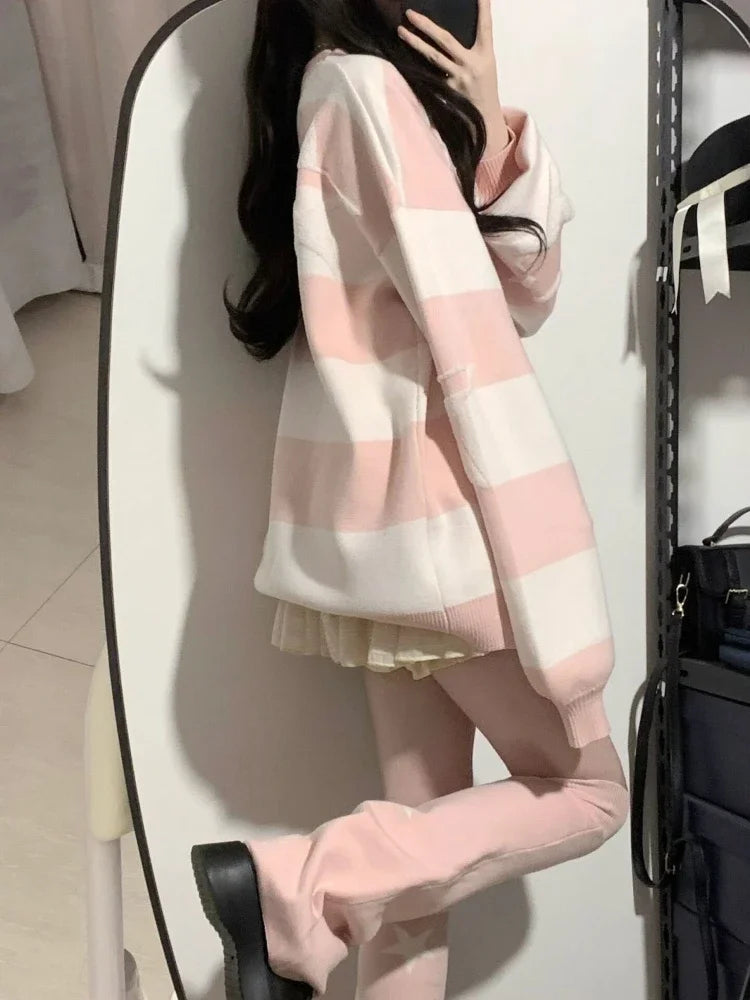 Soft Girl Starred Loose Sweatshirt