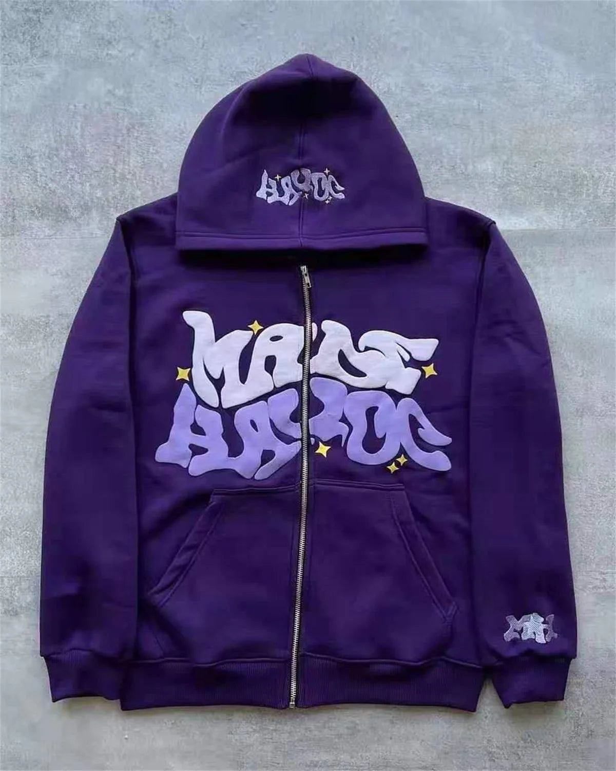 Y2K Letter Printed Zip-up Hoodie