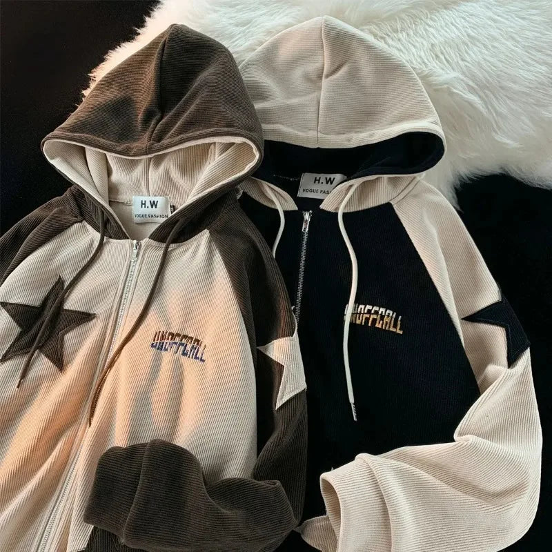 Y2K Stars Zipper Hoodie