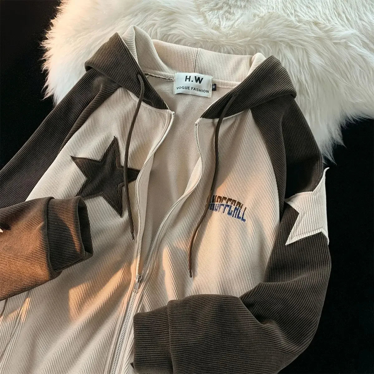 Y2K Stars Zipper Hoodie