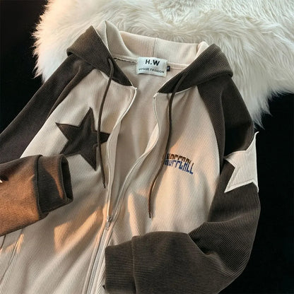 Y2K Stars Zipper Hoodie