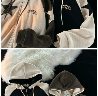 Y2K Stars Zipper Hoodie