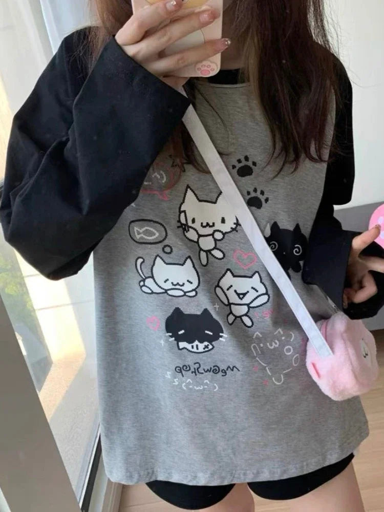 Kitty Printed Kawaii Sweatshirt