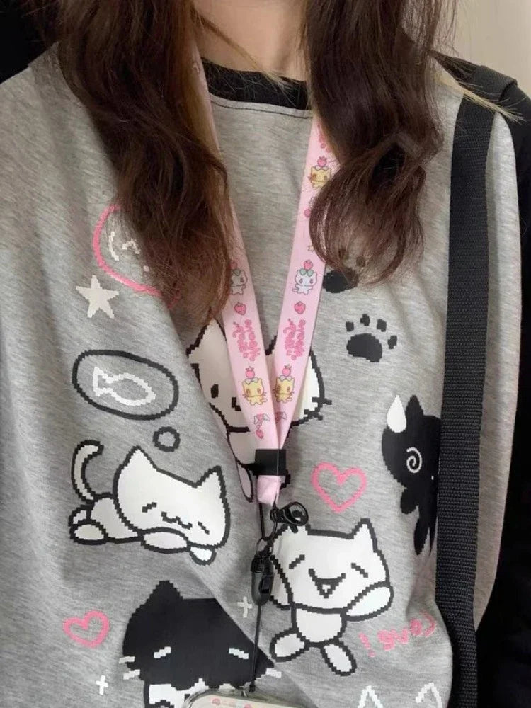 Kitty Printed Kawaii Sweatshirt