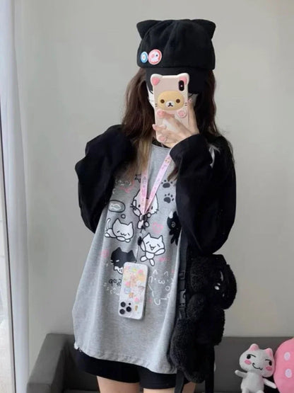 Kitty Printed Kawaii Sweatshirt