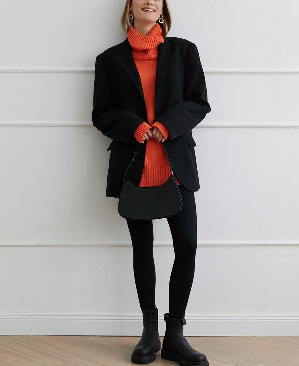 Knitted Oversized Turtleneck Sweater