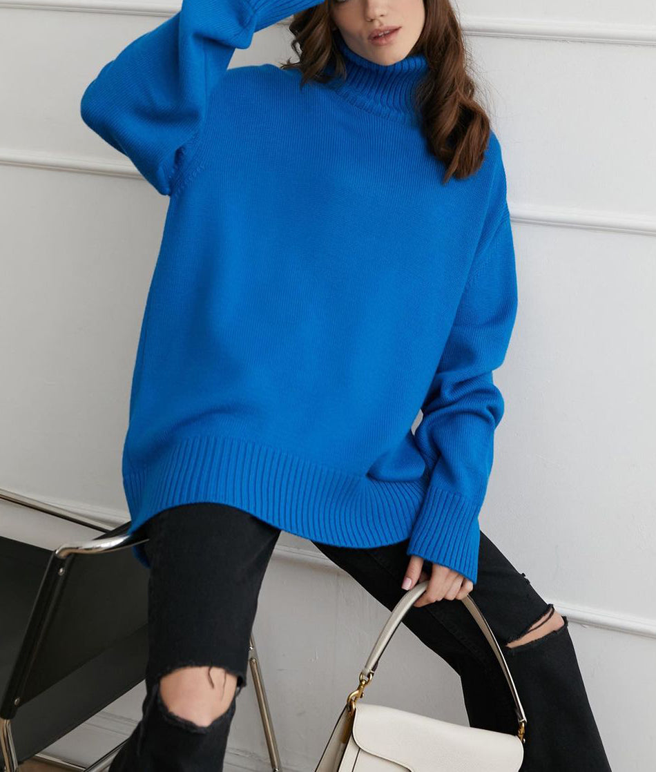 Knitted Oversized Turtleneck Sweater
