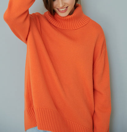 Knitted Oversized Turtleneck Sweater