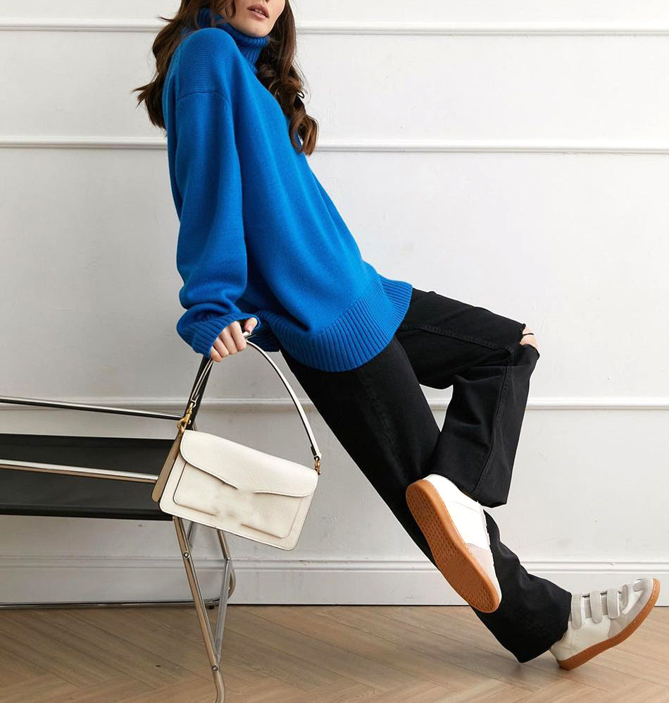 Knitted Oversized Turtleneck Sweater