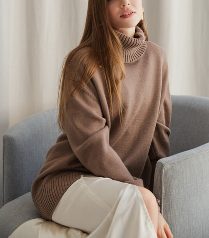 Knitted Oversized Turtleneck Sweater